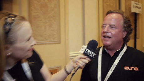 Russell Steiner, Founder & President, Zuna Designz, LLC chats with YBLTV Anchor, Erika Blackwell at Showstoppers, CTIA Super Mobility Week 2014.