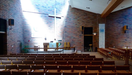View of the sanctuary inside Good Shepherd Lutheran Church