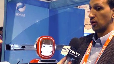 Tomer Mann, 22 Miles' SVP, Global Sales, chats with YBLTV Anchor, Dawn Church at DSE 2016.