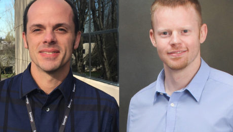 Biamp Systems: Brent Bowman, Application Engineer (L) and Justin Stout, Midwest Regional Manager (R). Both based in North America.